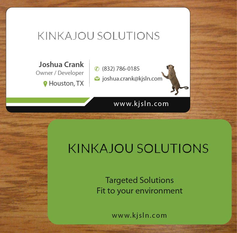 Design de Carte de Visite par Joy16589 pour Kinkajou Solutions | Design #3323289
