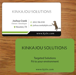 Business Card Design by Joy16589 for Kinkajou Solutions | Design: #3323289