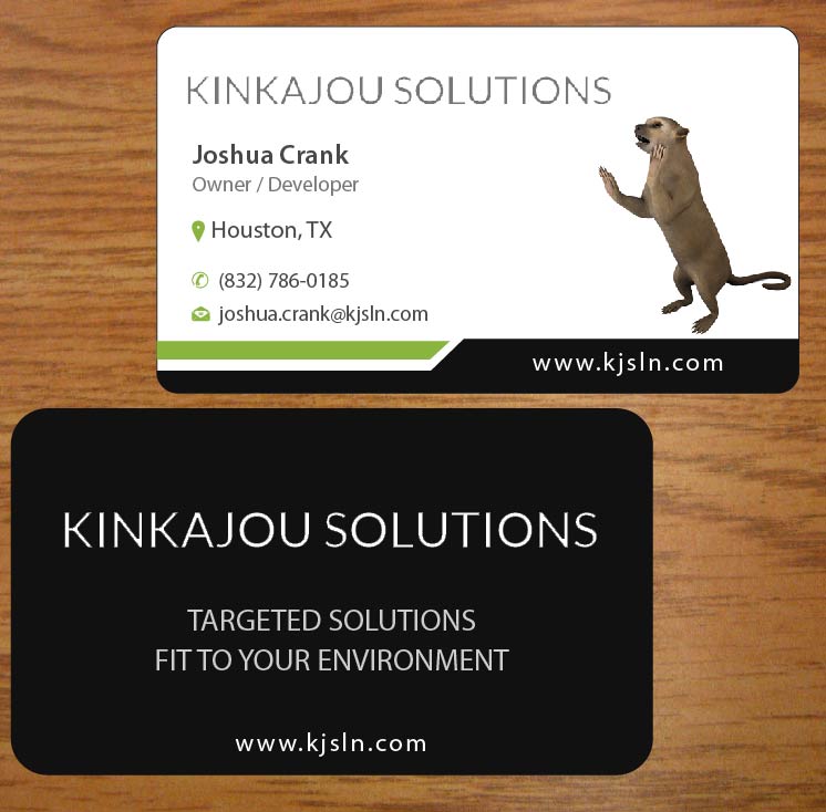 Design de Carte de Visite par Joy16589 pour Kinkajou Solutions | Design #3323294
