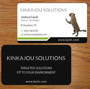 Business Card Design by Joy16589 for Kinkajou Solutions | Design: #3323294