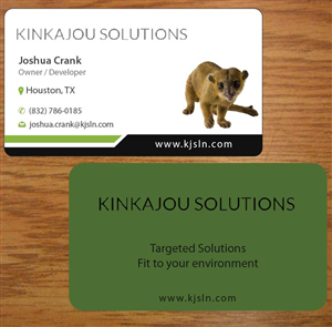 Business Card Design by Joy16589 for Kinkajou Solutions | Design: #3323298