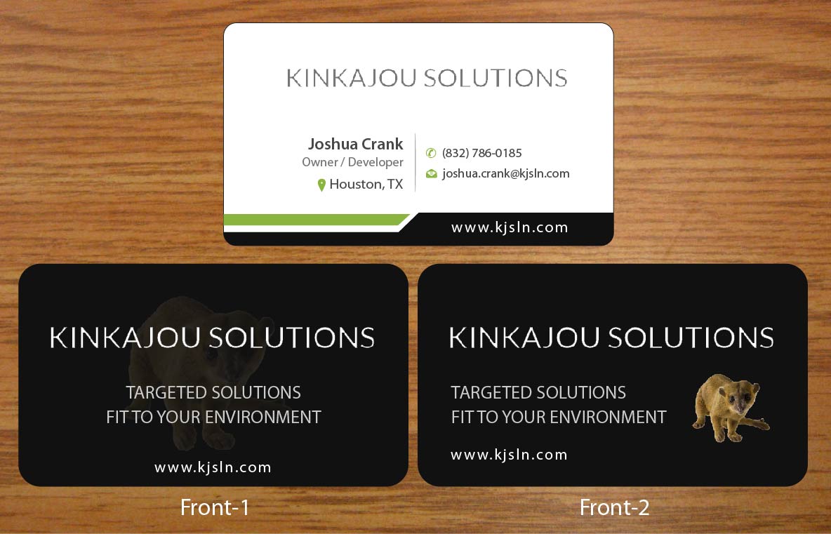 Design de Carte de Visite par Joy16589 pour Kinkajou Solutions | Design #3323304