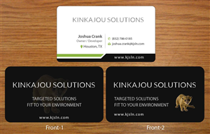 Business Card Design by Joy16589 for Kinkajou Solutions | Design: #3323304