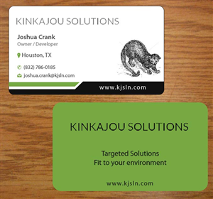 Business Card Design by Joy16589 for Kinkajou Solutions | Design: #3323307