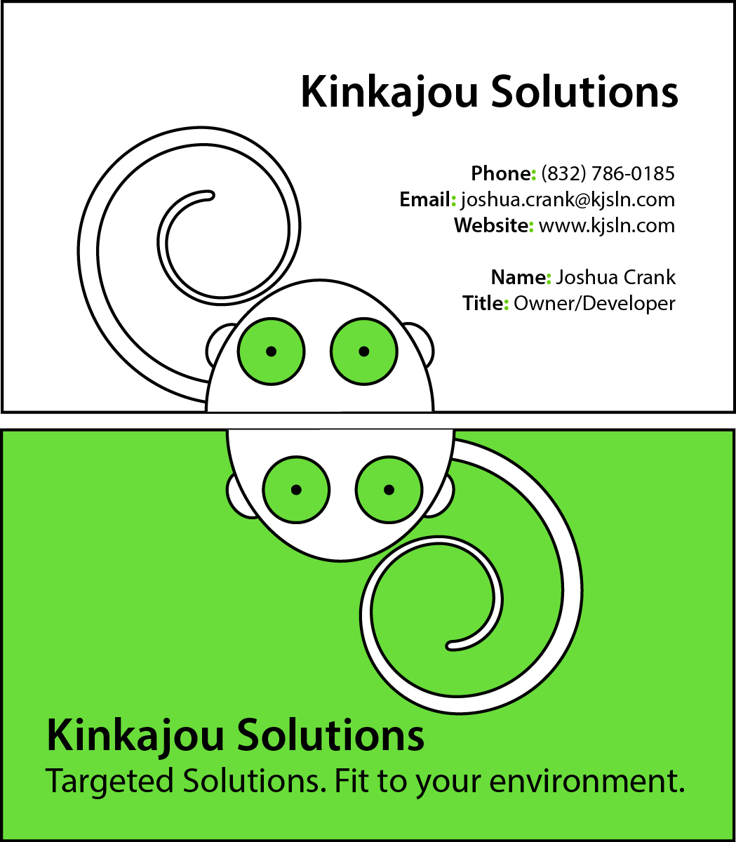 Visitenkarten-Design von Thomasdesign für Kinkajou Solutions | Design #3338057