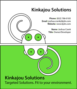 Business Card Design by Thomasdesign for Kinkajou Solutions | Design: #3338057