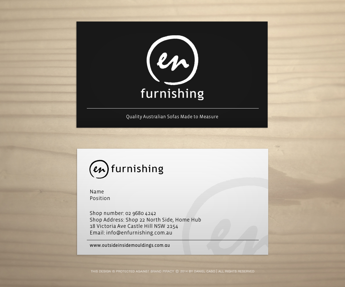 Business Card Design by Daniel Caso Design for En Furnishing | Design #3321561