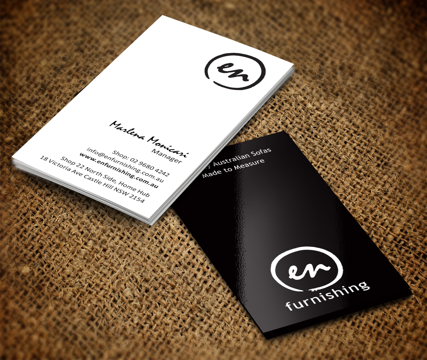 Business Card Design by pecas for En Furnishing | Design #3320598