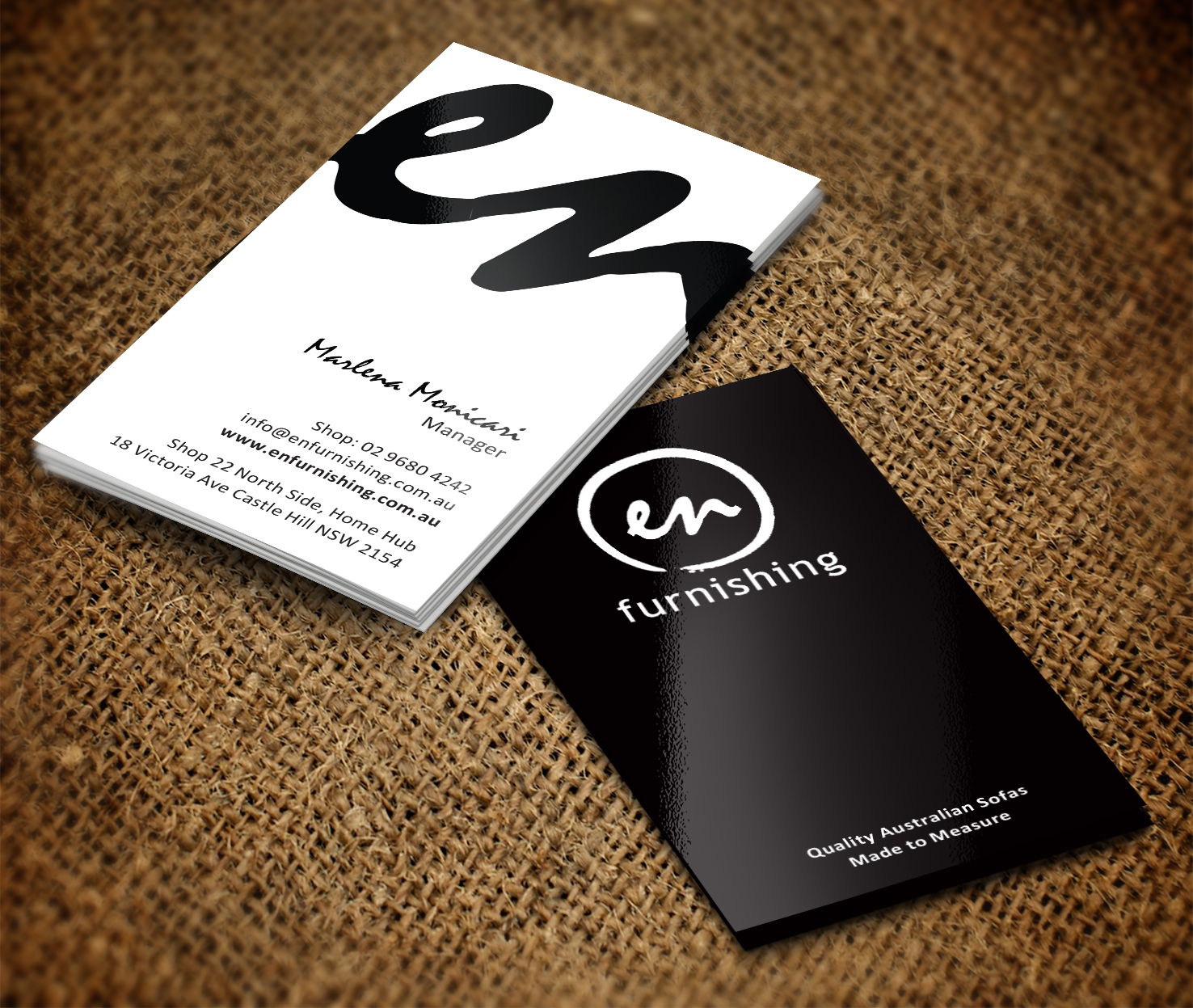 Business Card Design by pecas for En Furnishing | Design #3320601
