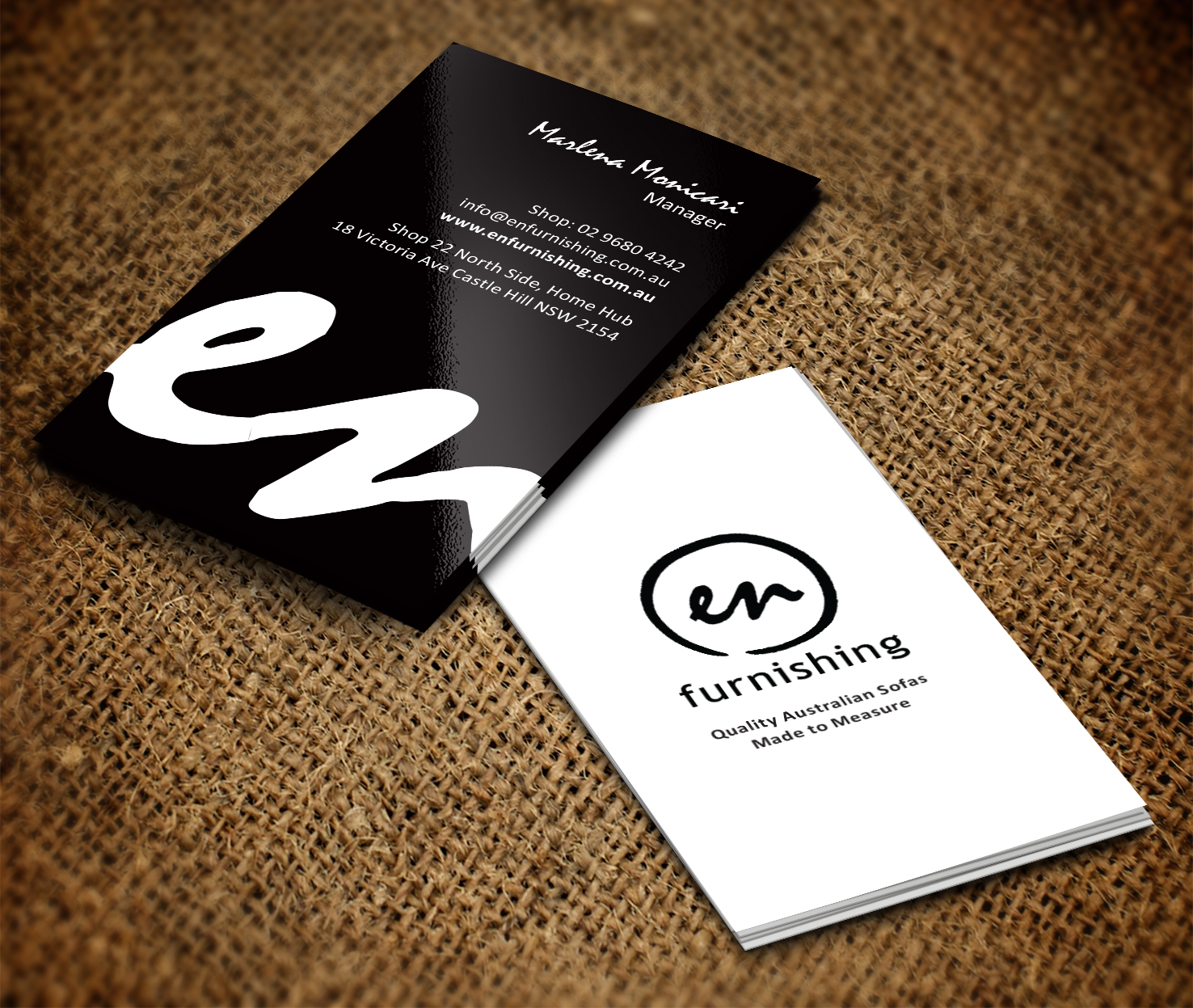 Business Card Design by pecas for En Furnishing | Design #3320609