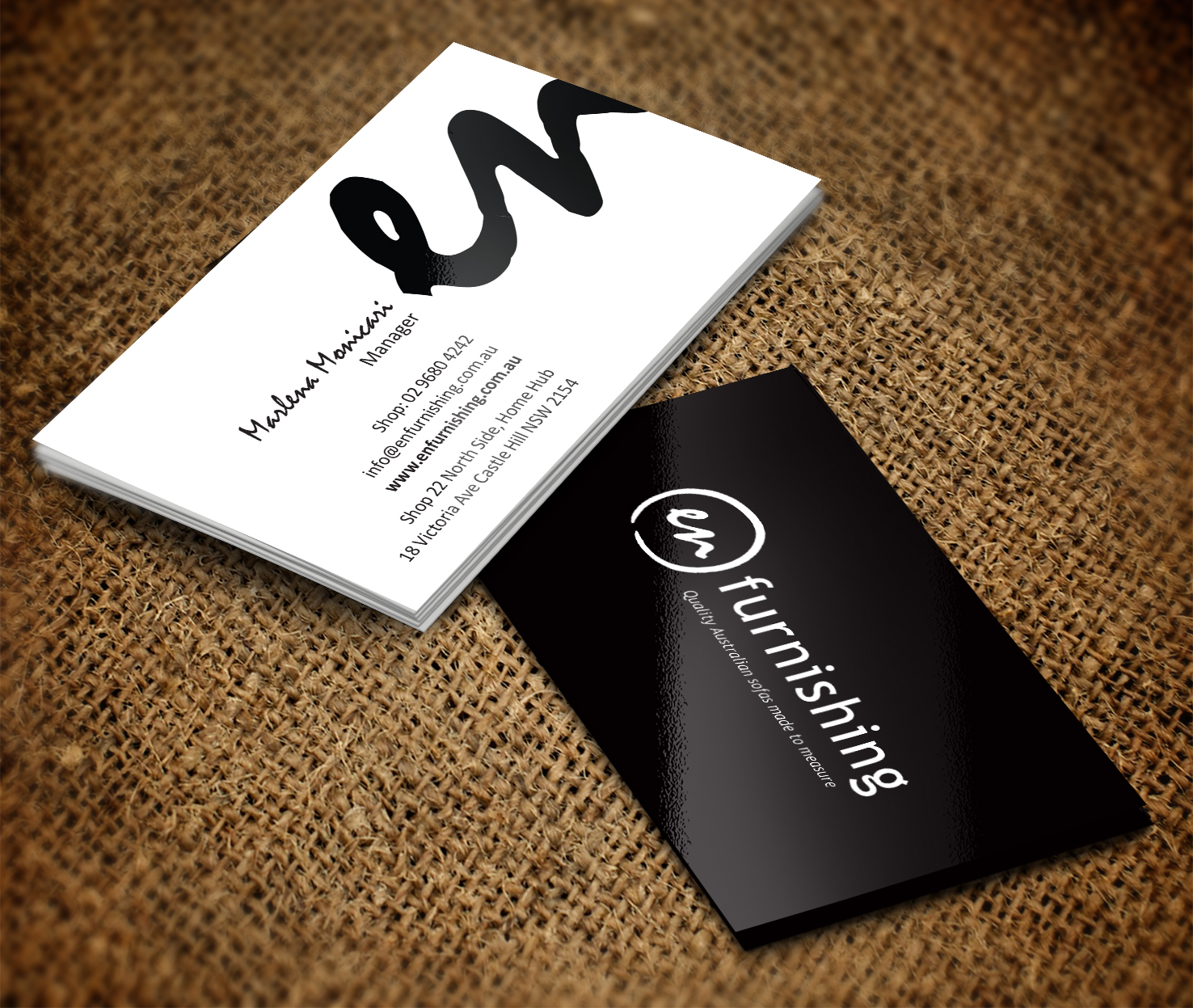 Business Card Design by pecas for En Furnishing | Design #3320621