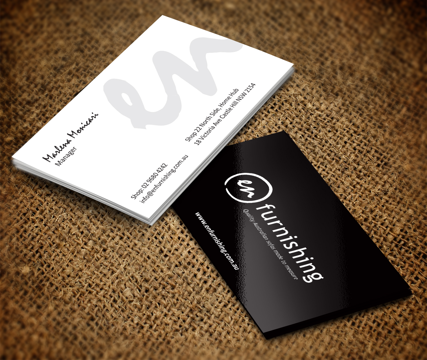 Business Card Design by pecas for En Furnishing | Design #3320635