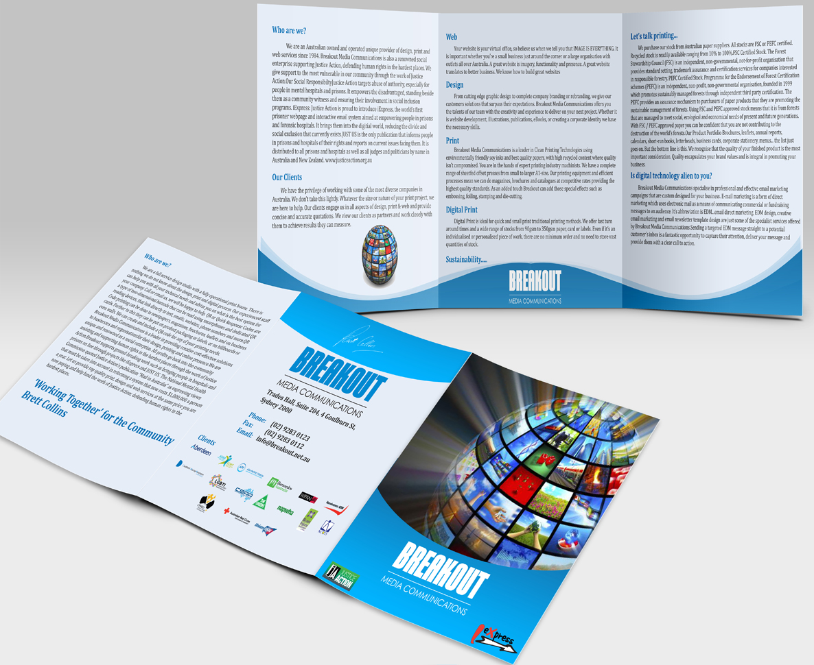 Brochure Design by Akaram Advertising for Breakout Media | Design #3378763