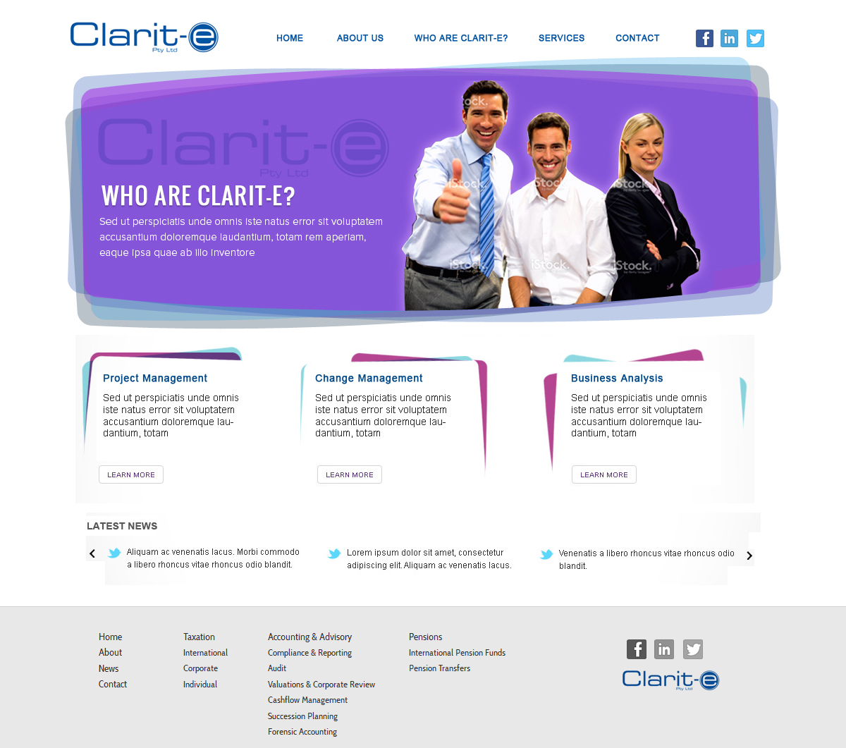 Web Design by sonaldesign for Clarit-e Pty Ltd | Design #3361818