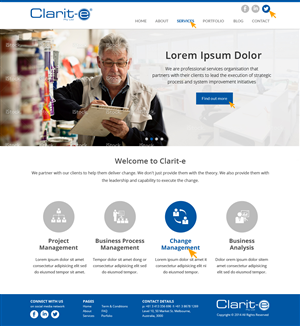 Diseño Web por Nelsur para Clarit-e Pty Ltd | Diseño: #3360187