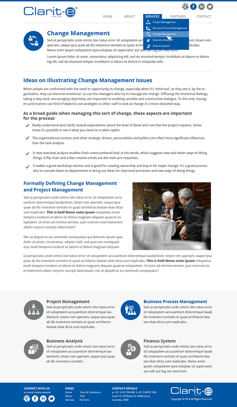 Web Design by Nelsur for Clarit-e Pty Ltd | Design #3426780