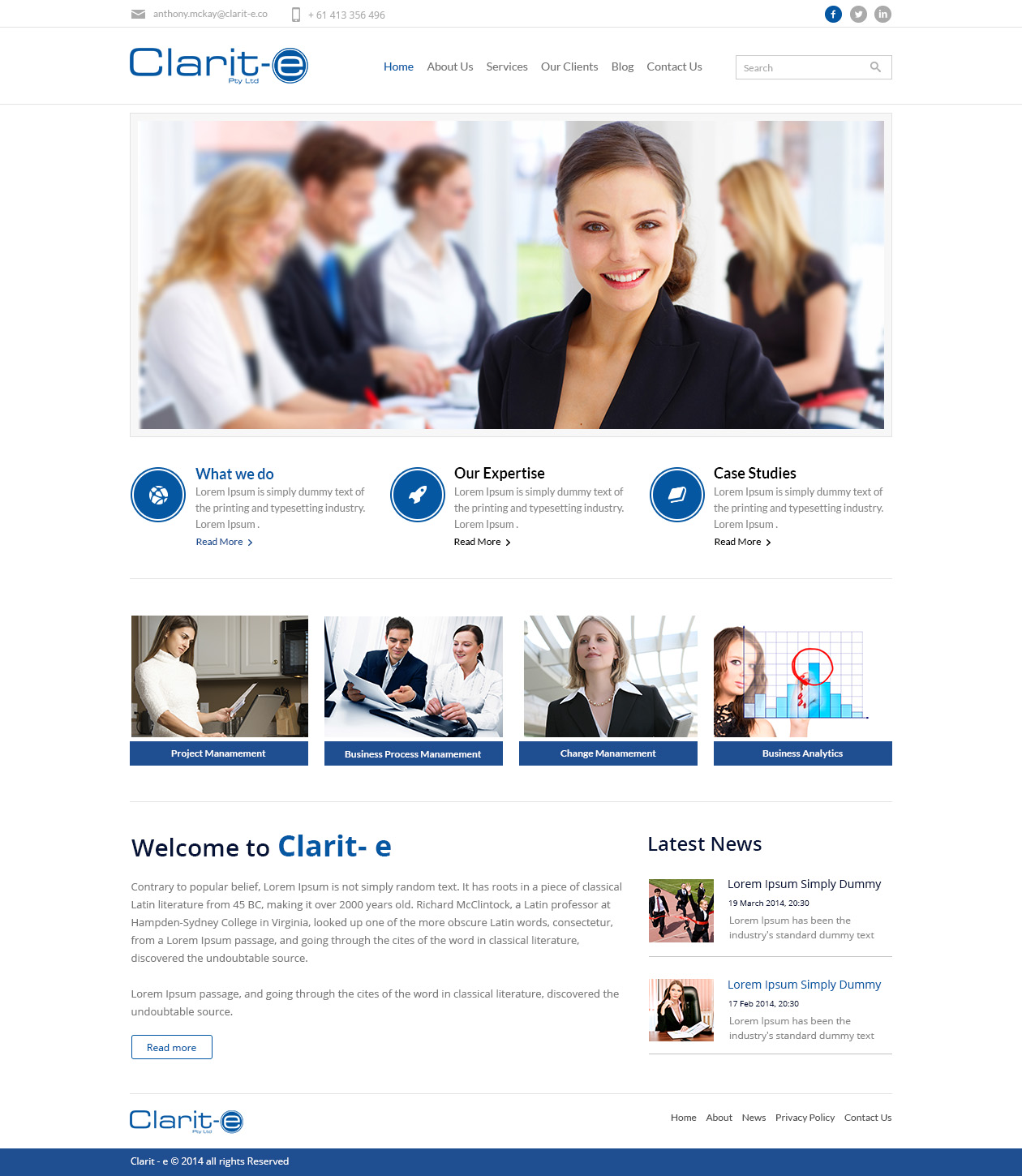 Web-Design von ThemeDesk Technology für Clarit-e Pty Ltd | Design #3373496