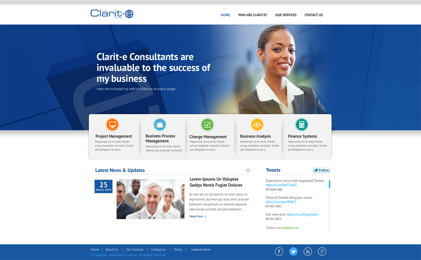 Web Design by Nikki_26pixel for Clarit-e Pty Ltd | Design #3399521