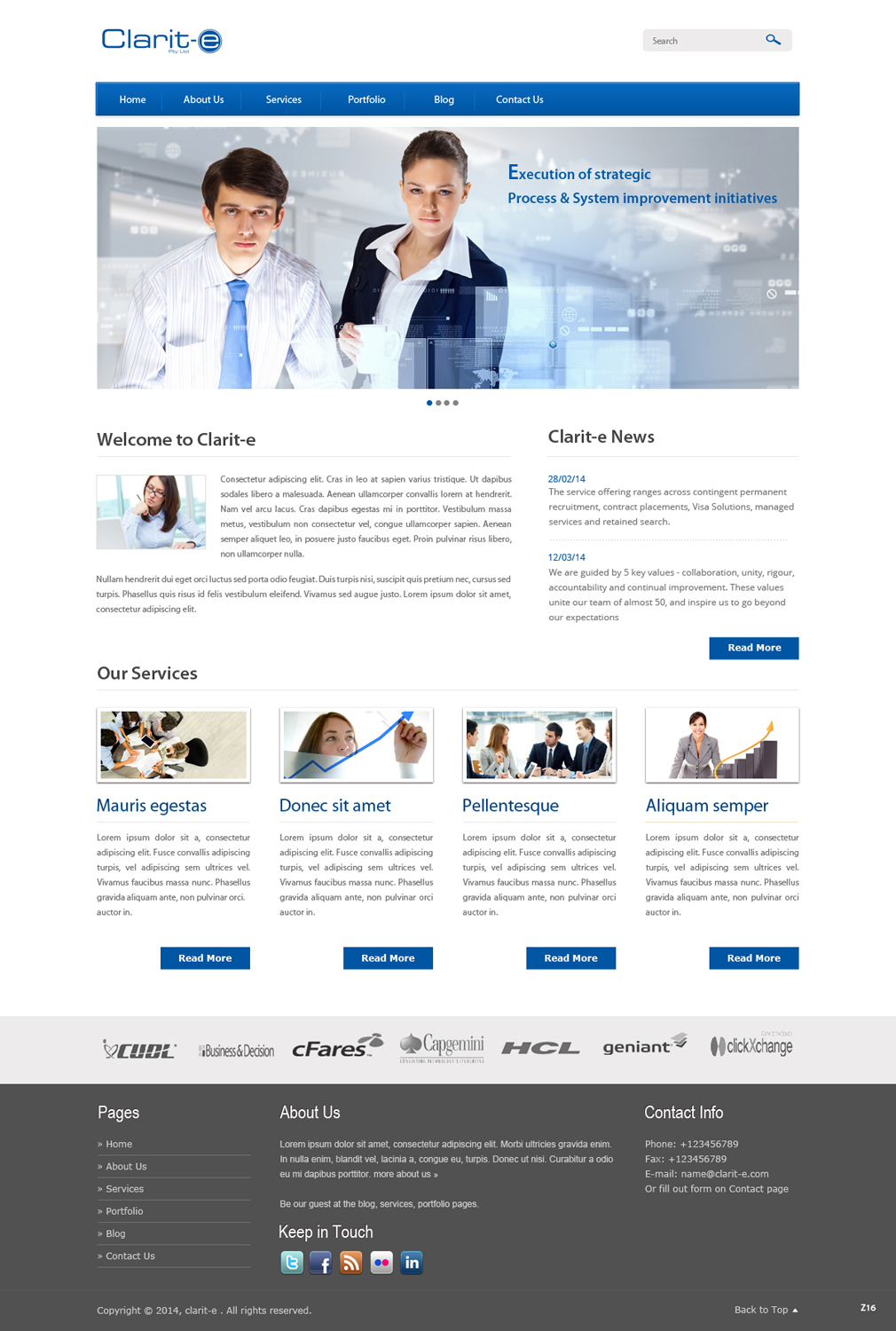 Web Design by pb for Clarit-e Pty Ltd | Design #3376944