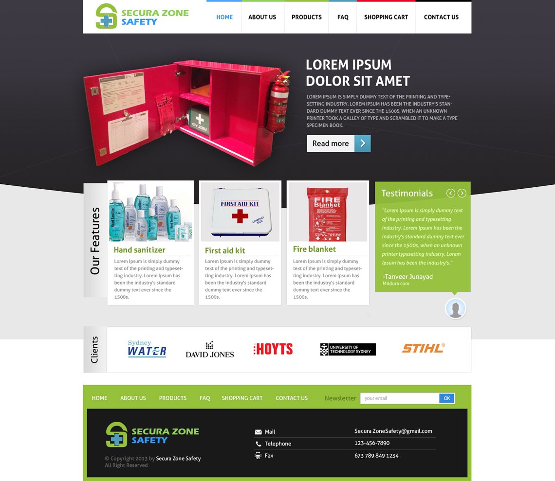 Web Design by looptriks for Secura Zone Safety | Design #3328027