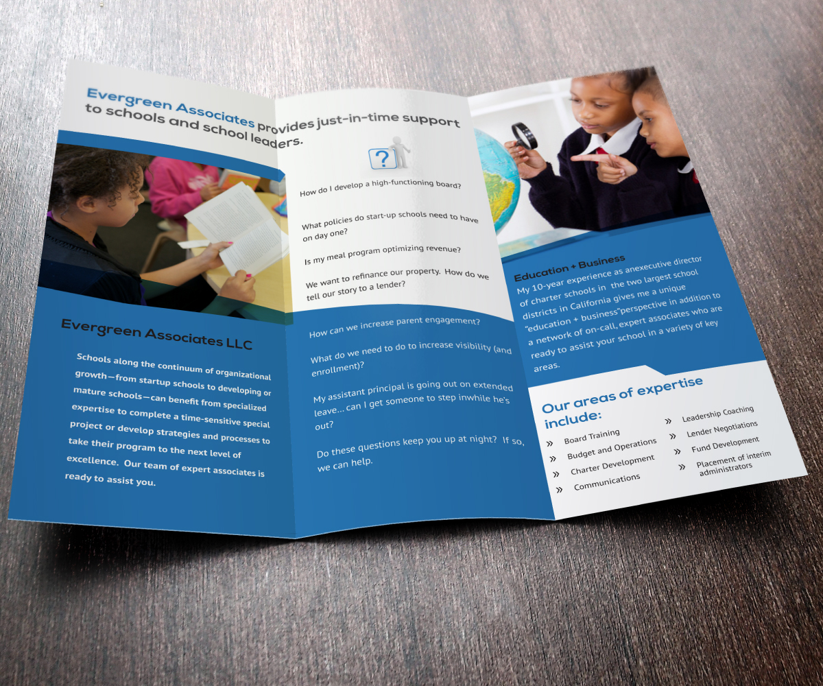 Brochure Design by the.x for Evergreen Associates LLC | Design #3766225