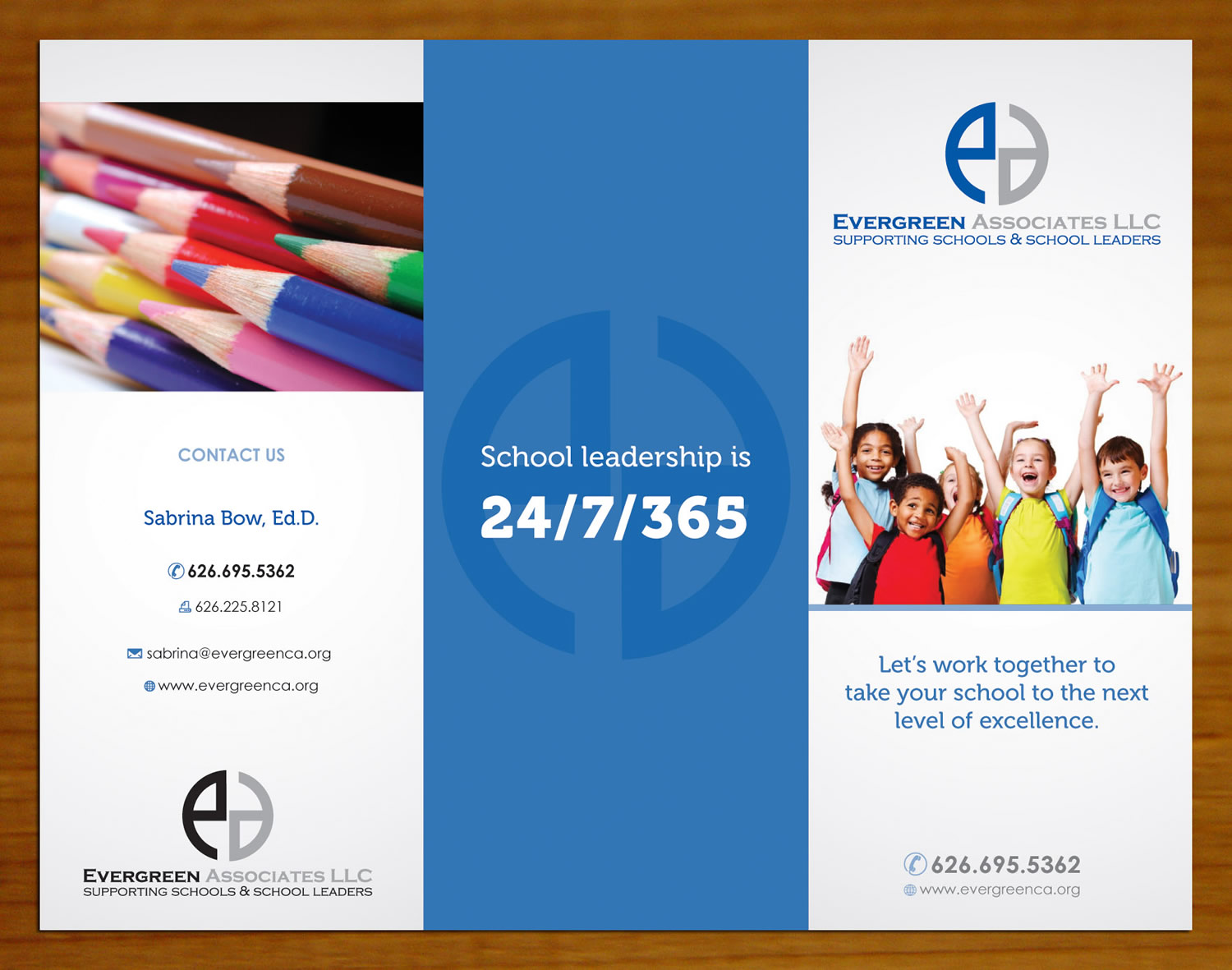consulting brochure design for evergreen associates llc by sbss
