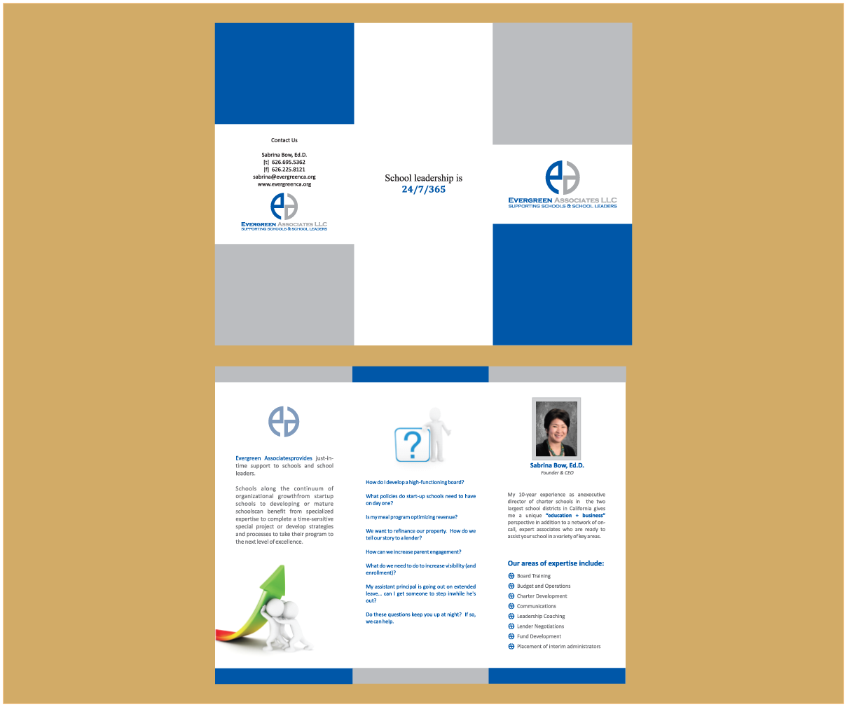 Brochure Design by bijuak for Evergreen Associates LLC | Design #3348915