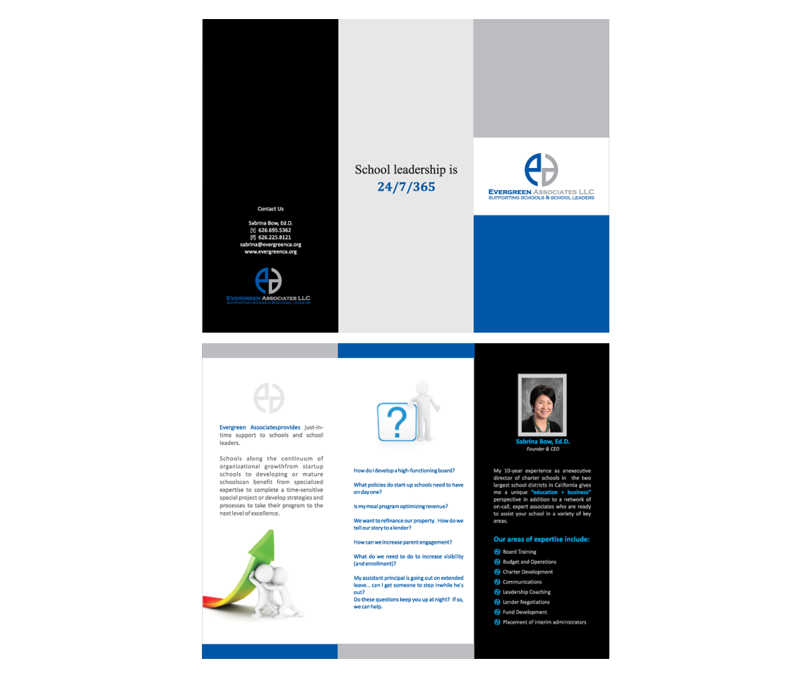 Brochure Design by bijuak for Evergreen Associates LLC | Design #3353266