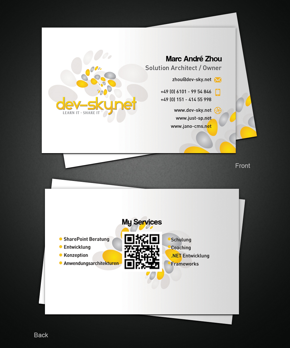 Business Card Design by Pixeleas for dev-sky.net | Design #3316828