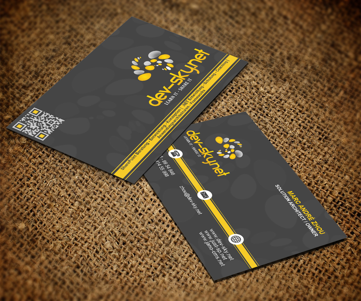 Business Card Design by Sarah Haroon for dev-sky.net | Design #3320256