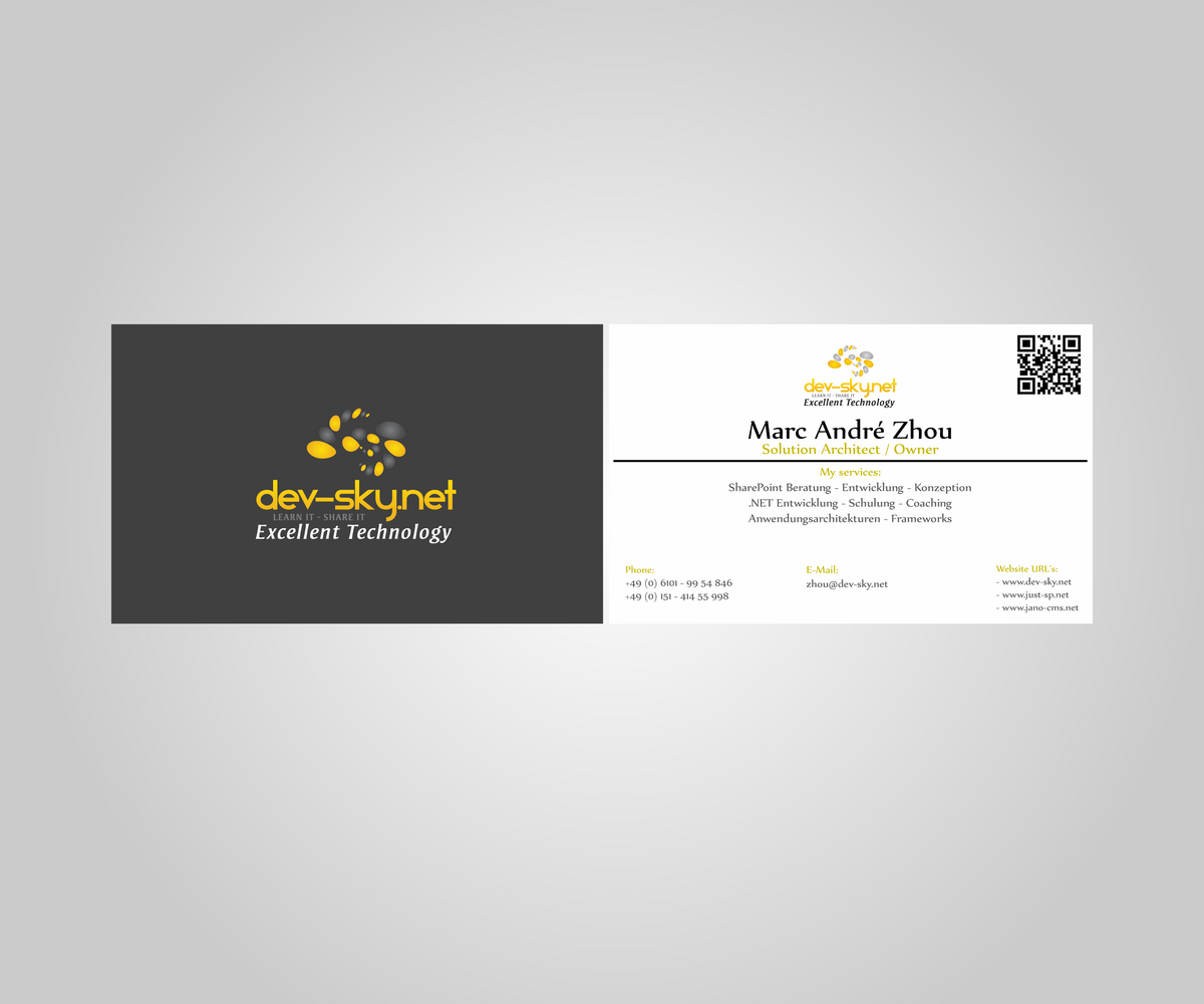 Diseño de Tarjeta de Presentación por Yesternight Studios para dev-sky.net | Diseño #3320238