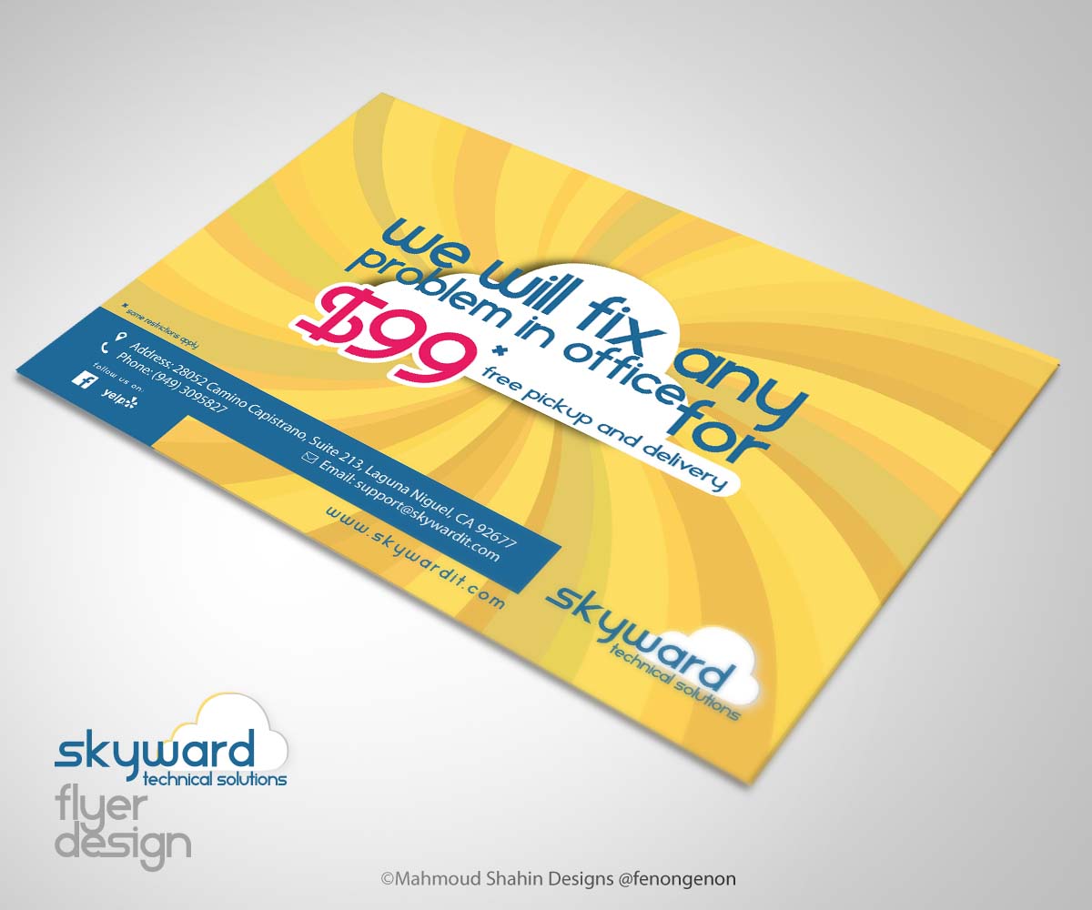 Flyer Design by Mahmoud Shahin for this project | Design #3332900