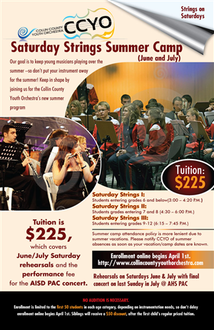 Poster Design by Black Stallions Impressive Solutions for Collin County Youth Orchestra | Design #3399443