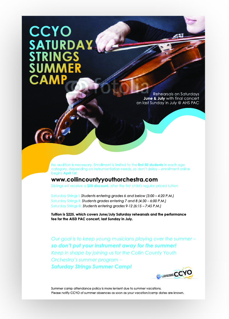 Poster Design by DAStudioDesigns for Collin County Youth Orchestra | Design #3390227
