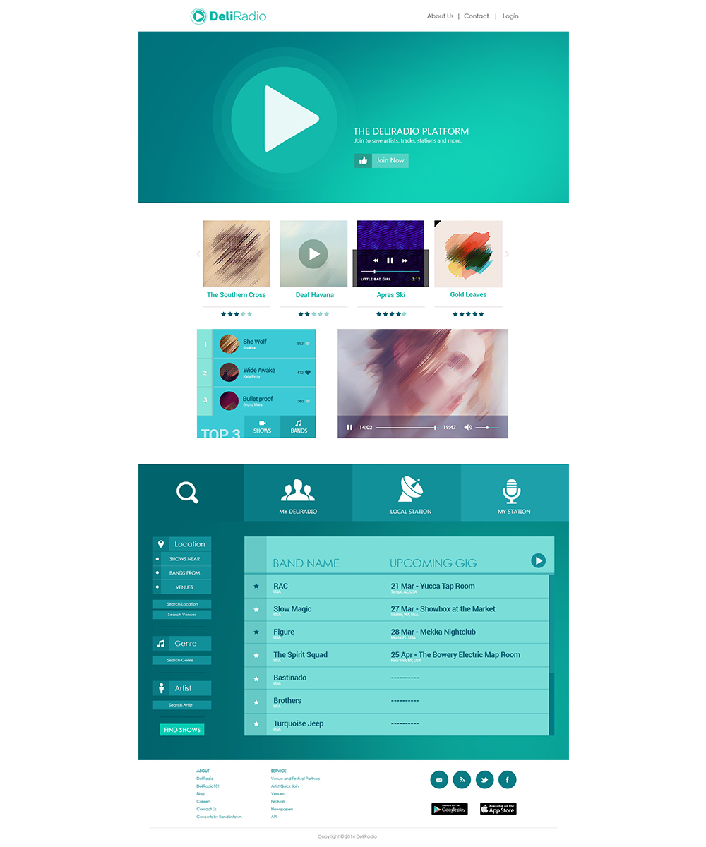 Web Design by perlstyles for DeliRadio | Design #3368673