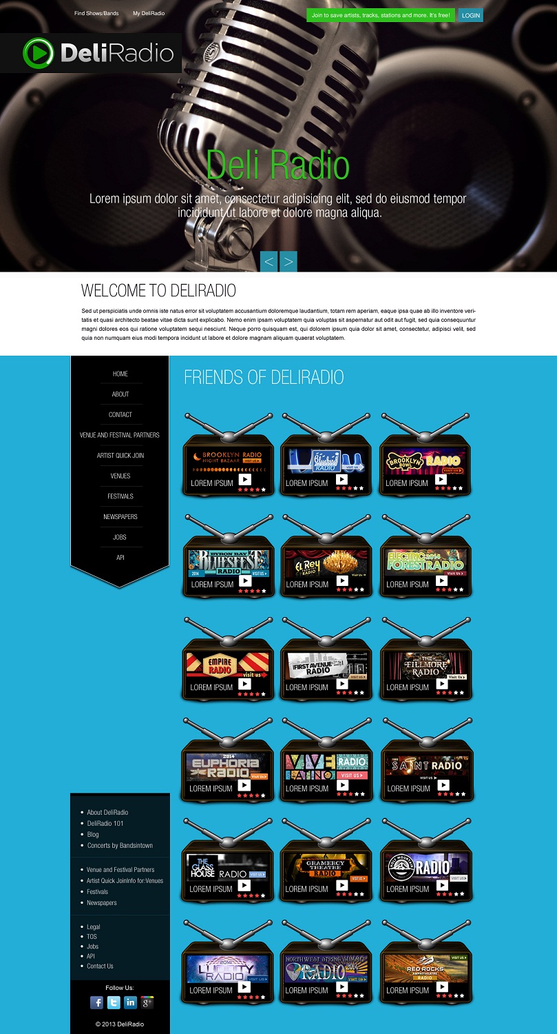 Web Design by Kuldeepak for DeliRadio | Design #3366928