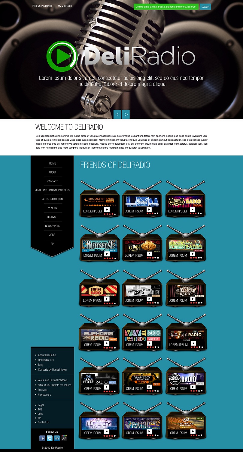 Web Design by Kuldeepak for DeliRadio | Design #3366932