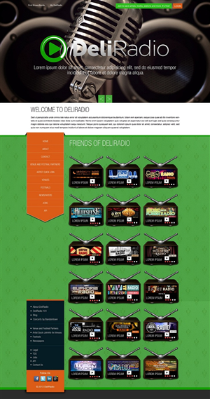 Web Design by Kuldeepak for DeliRadio | Design: #3373563