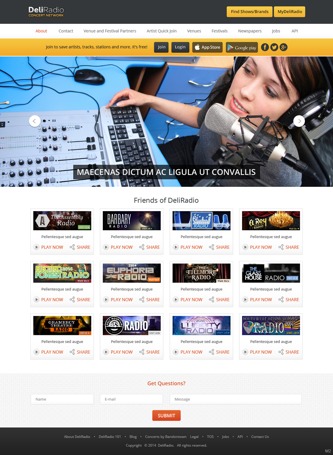Web Design par pb pour DeliRadio | Design #3323434