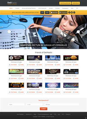 Web Design par pb pour DeliRadio | Design : #3323434