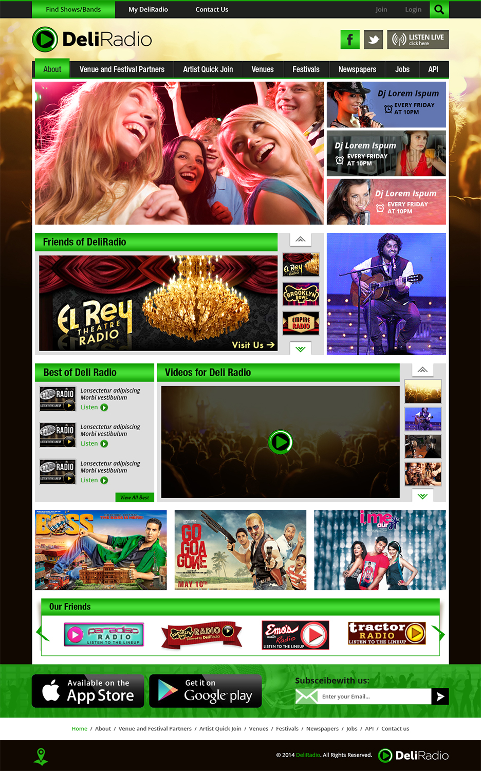 Web Design by Creative Usha for DeliRadio | Design #3346705