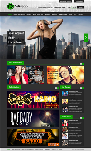 Web Design by Creative Usha for DeliRadio | Design #3346764