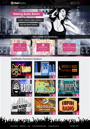 Web Design by TechWise for DeliRadio | Design: #3329504