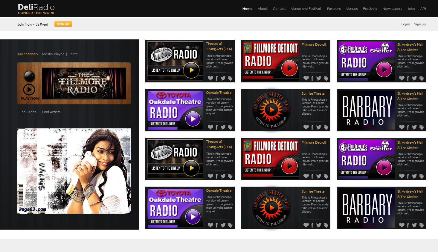 Web Design by WirePaper for DeliRadio | Design #3368790