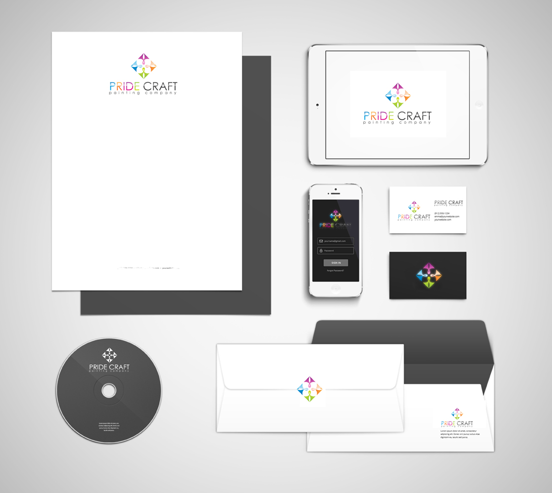 Logo Design by Adeel Hanif® for Pride Craft Painting Company | Design #3324045