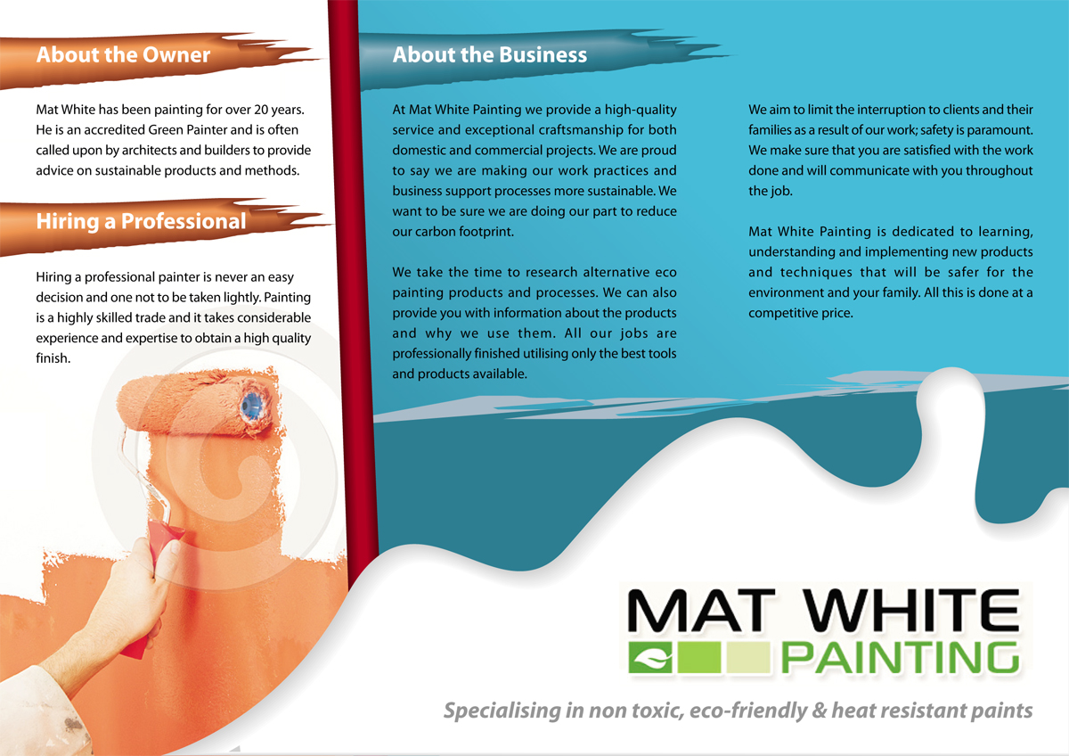 Brochure Design by Nessie_79 for Mat white painting | Design #834299