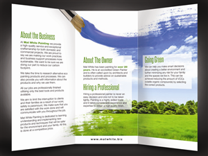 Brochure Design by Monsterish for Mat white painting | Design #822089