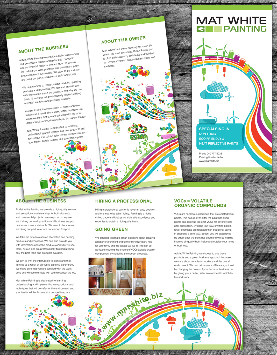 Brochure Design by Craig Steel Design for Mat white painting | Design #818775