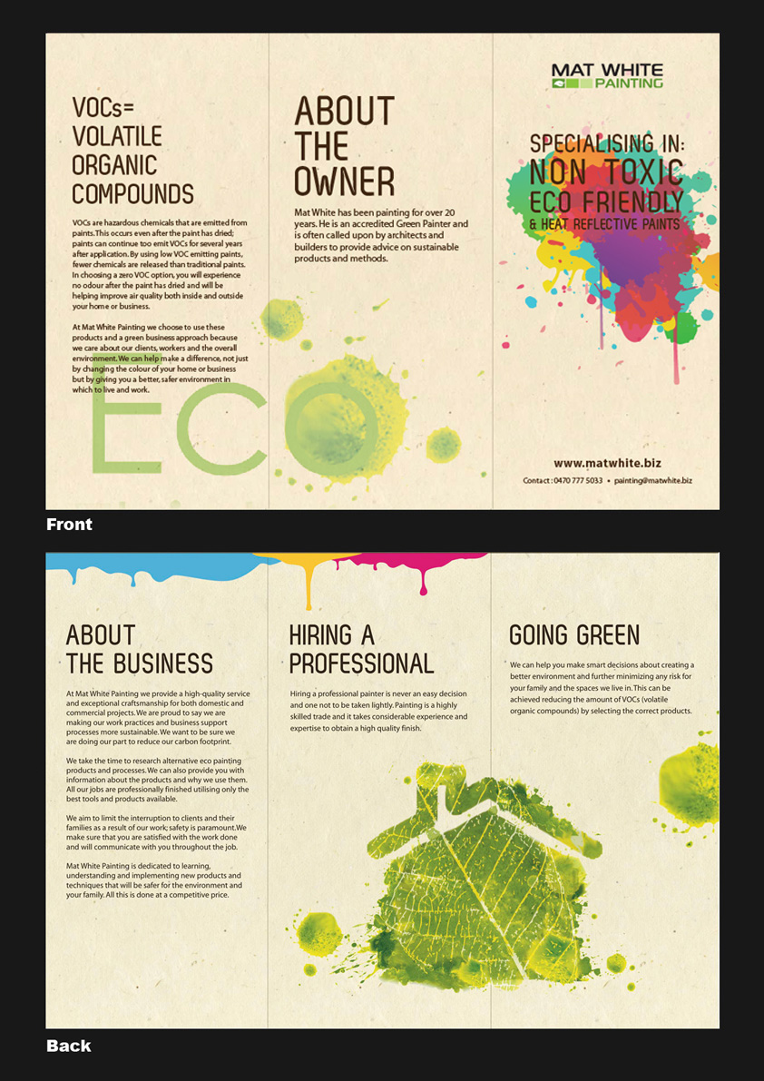 Brochure Design by Diseno Advertising Pte Ltd for Mat white painting | Design #835770