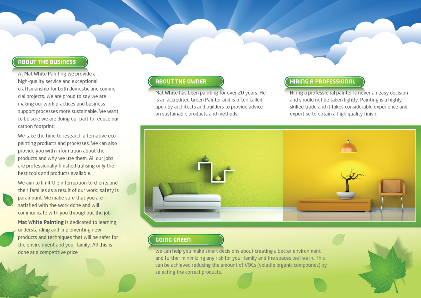 Diseño de Brochure por georgy55ke para Mat white painting | Diseño #836613